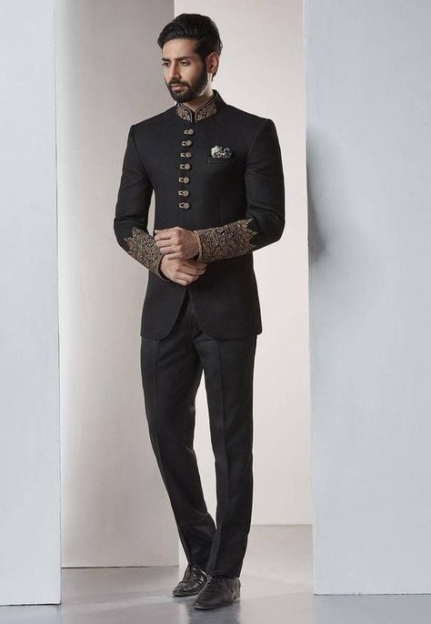 Mens Jodhpuri Suit India Black Wedding Dress Classic & luxurious Velvet Jodhpuri Suit , hip length Jacket Heavy Weight 1100 GRAMS Breast pocket finished with Black satin binding Jacket is fully lined with 100% satin Perfect for Wedding, hosting, smoking, lounging & all occasions Perfect gift Jodhpuri Suits For Men, Mens Wedding Suits, Jodhpuri Suit, Ethnic Suit, Indian Men Fashion, Wedding Suits Groom, Wedding Dress Men, Designer Suits For Men, Etsy Wedding Dress