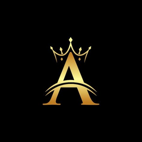 Elegant initial letter a with crown logo... | Premium Vector #Freepik #vector #antique #business #sign #background A Pics Letter, Letter A Wallpaper Aesthetic, A Wallpaper Letter Iphone, Letter A With Crown, Crown Logo Design Ideas, A Wallpaper Letter, A Logo Design Letter, Mahakal Pic, A Letters