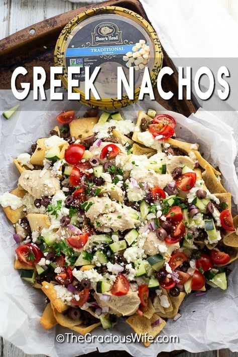 Wife Recipes, Greek Nachos, Mediterranean Recipes Healthy, Creamy Hummus, Mediterranean Diet Recipes Dinners, Med Diet, Mediterranean Diet Meal Plan, Easy Mediterranean Diet Recipes, Whipped Feta