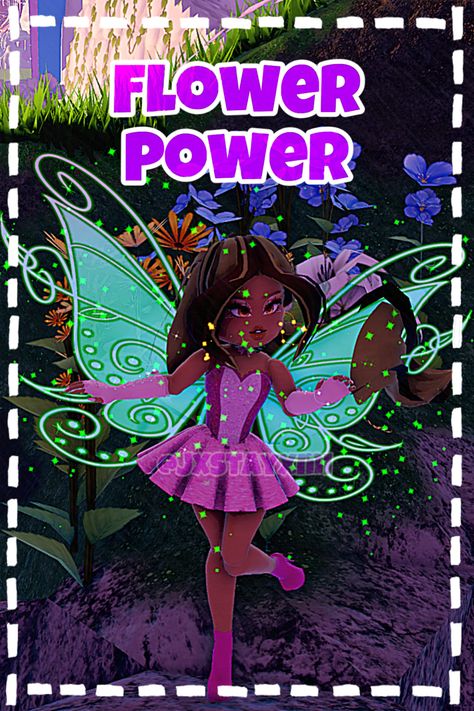 Royal High Flower Power, Royale High Flower Power, Flower Power Royale High, Sunset Island Royale High, Flower Power Outfit, Island Fits, Outfit Themes, Power Outfit, Royals High