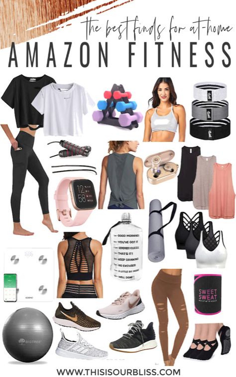 The Best Amazon Fitness Finds [Most Under $25] | From stylish #workout gear to at/home weights and equipment, I’ve got you covered! See it all here. #amazonfitness #workoutgear #cutegymclothes #cuteworkoutgear #affordableworkoutclothes #founditonamazon #fitnessgearonamazon Best Amazon Fitness Products, Amazon Fitness Must Haves, At Home Weights, Home Weights, Affordable Workout Clothes, Workout Gear For Women, Gym Bag Essentials, Big Women Fashion, Womens Workout