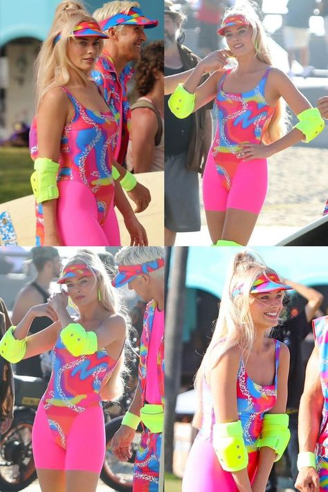 Miami Costume Party, Neon Workout Outfit 80s, Barbie Fitness Costume, 80s Pilates Costume, Disfraz Aerobic 80, 80s Workout Hair, 80s Fitness Costume, Aerobics Barbie, 80s Aerobics Outfit