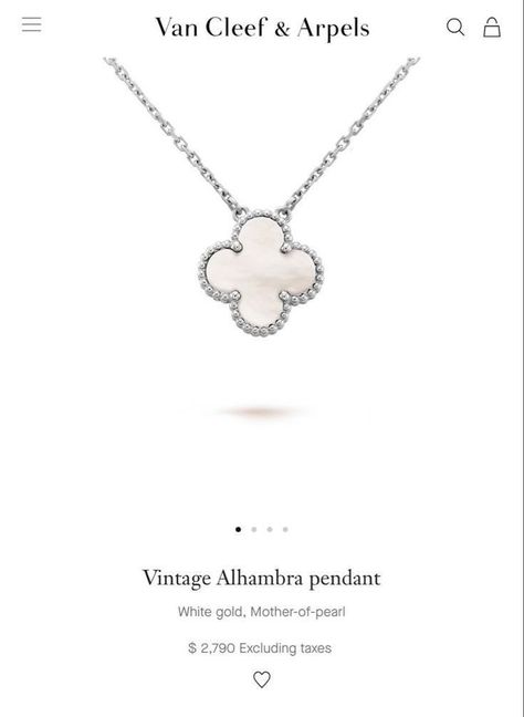 Van Cleef Necklace, Alhambra Pendant, Van Cleef And Arpels, Dope Jewelry, Jewelry Fashion Trends, Classy Jewelry, Jewelry Lookbook, Van Cleef Arpels, Van Cleef