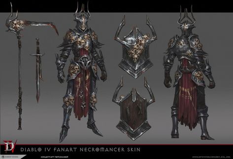 ArtStation - Diablo IV - Necromancer fanart skin concept, Grey Evil Owl Evil Owl, Special Thanks, Character Outfits, Character Concept, Art Boards, Art Reference, Fantasy Art, Concept Art, Alexander