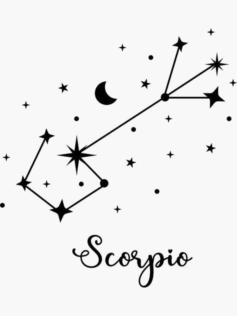 "Scorpio Constellation Stars" Sticker for Sale by UponStars | Redbubble Scorpio Star Constellation Tattoo, Constellations Scorpio, Scorpio Stickers, Scorpio Cake, Constellation Stickers, Scorpio Star Constellation, Constellation Drawing, Star Constellation Tattoo, Scorpio Constellation Tattoos