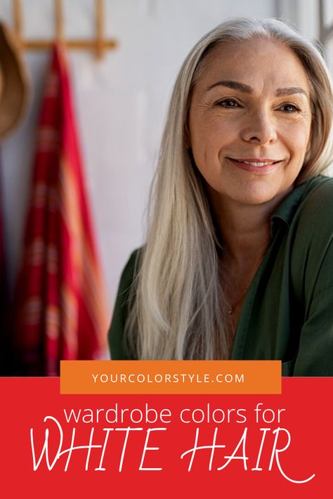 Grey Hair For Warm Skin Tones, Your Color Style, White Hair Color, Olive Skin Tone, Warm Skin Tone, Olive Skin, Brown Outfit, Color Analysis, Grey Hair