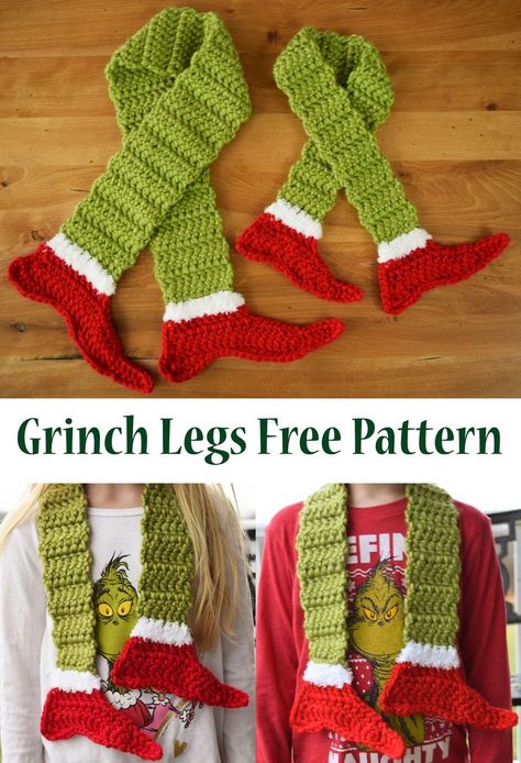 FREE Grinch Scarf Pattern! We are taking our kids to see the new Grinch movie this weekend. It will actually be the first time we all go to the theaters together as an entire family so we are excited! I made the kids these cute “tip-toeing” Grinch scarves to wear for the occasion! #Grinch #ChristmasScarf Crocheted Christmas, Christmas Scarf, Basic Crochet, Holiday Crochet, Haken Baby, Holiday Mood, Christmas Crochet Patterns, Scarf Crochet Pattern, Basic Crochet Stitches