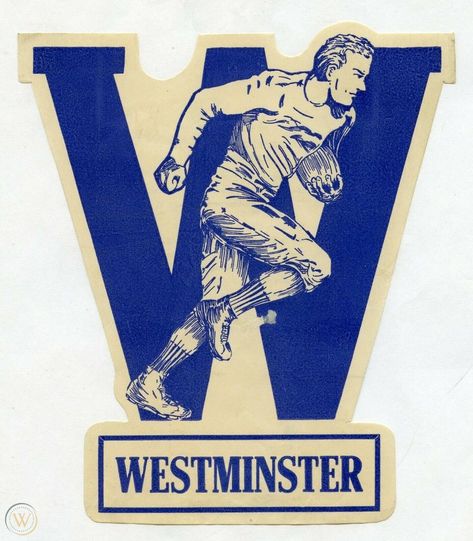 Westminster College Football Vintage Decal Sticker 1932 Schedule - JJ074 | #2077209752 College Homecoming, Vintage Mascot, Football College, Mascot Logos, College Stickers, Cal Bears, Football Vintage, Vintage College, Griffey Jr