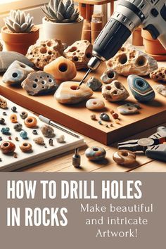 Drill Holes In Rocks, Dremel Tool Projects, Wood Jewelry Diy, Wood Burning Patterns Stencil, Dremel Crafts, Rock Tumbling, Deco Marine, Pebble Jewelry, Dremel Carving