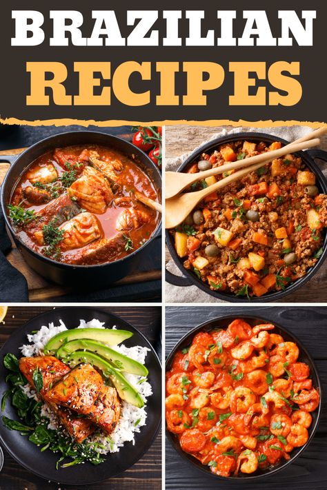 Looking for some easy Brazilian recipes to bring a taste of South American into your kitchen? From bread to stew to dessert, these Brazilian dishes are a treat! Easy Brazilian Recipes, South American Dishes, Brazilian Recipes, Brazilian Dishes, South American Recipes, Around The World Food, America Food, Foreign Food, American Dishes