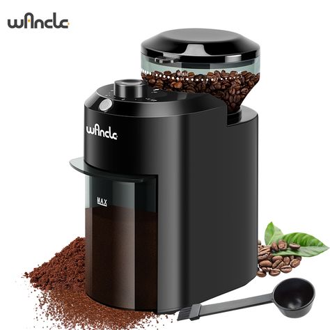 287.85MAD 62% OFF|Wancle Electric Burr Coffee Grinder Adjustable Burr Mill Conical Coffee Bean Grinding with 28 Precise Grind Setting 220V/120V| |   - AliExpress Coffee Grinder Electric, Burr Coffee Grinder, Coffee Bean Grinder, Espresso Makers, Coffee Bean, Coffee Flavor, Coffee Grinder, Espresso Coffee, Coffee Grounds