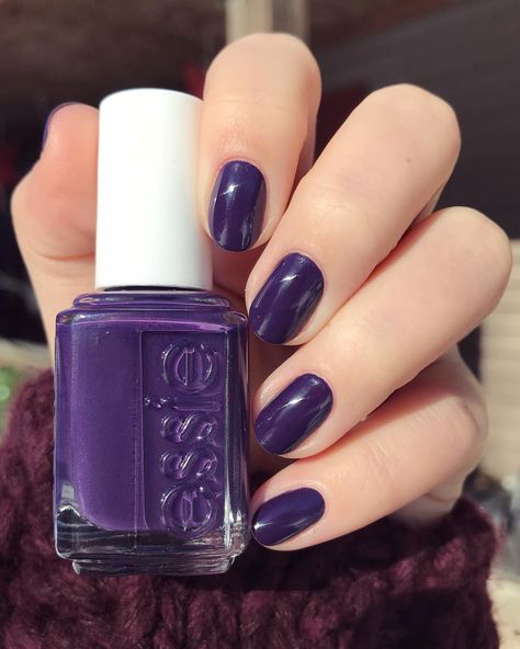 Kady F on Instagram: “Essie • ‘Hazy Daze’ • Wearing an intense pop of royal purple from the Desert Mirage collection while in my own lazy-daze on this frigid…” Essie Purple, Nail Painting Tips, Honey For Acne, Desert Mirage, Magic Purple, Summer Toes, Painted Nails, Nail Colour, Purple Paint