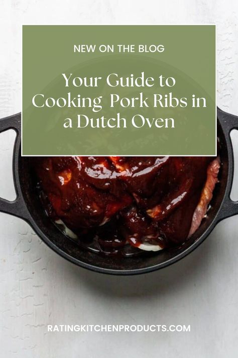 Dutch Oven Ribs In Oven, Dutch Oven Pork Ribs, Pork Ribs In Dutch Oven, Dutch Oven Country Style Pork Ribs, Ribs In Dutch Oven, Sticky Ribs Recipe, Dutch Oven Ribs, Cooking Pork Ribs, Oven Pork Ribs