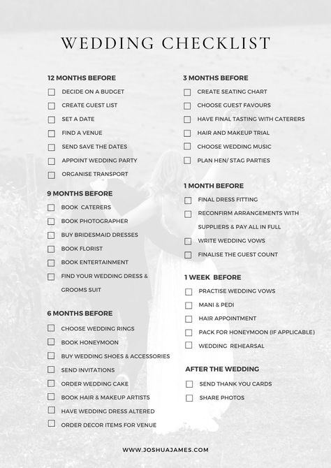 Wedding checklist, perfect for keeping organised✨💍 Beauty Checklist Wedding, Minimalist Wedding Checklist, List Of Everything Needed For Wedding, Marriage Preparation Wedding Planning, Nikkah Planning Checklist, Small Backyard Wedding Checklist, Christian Wedding Checklist, Wedding Vendors List, Beach Wedding Checklist