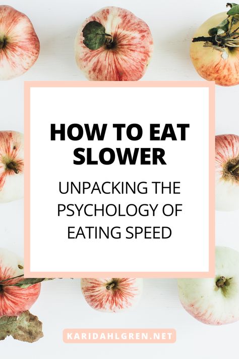 How to eat slower: unpacking the psychology of eating speed Eating Slowly Tips, How To Eat Slower Tips, How To Eat Slower, No Snacking Motivation, How To Eat Less Food, Eating Psychology, Geneen Roth, Food Psychology, Mindful Practices