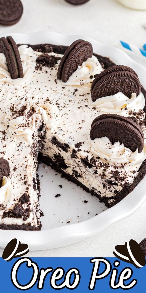 No Bake Oreo Pie, Oreo Cake Recipe, Chocolate Oat Cookies, Oreo Filling, No Bake Chocolate Cheesecake, No Bake Blueberry Cheesecake, Oreo Pie, Oreo Cream, Peanut Butter Oreo