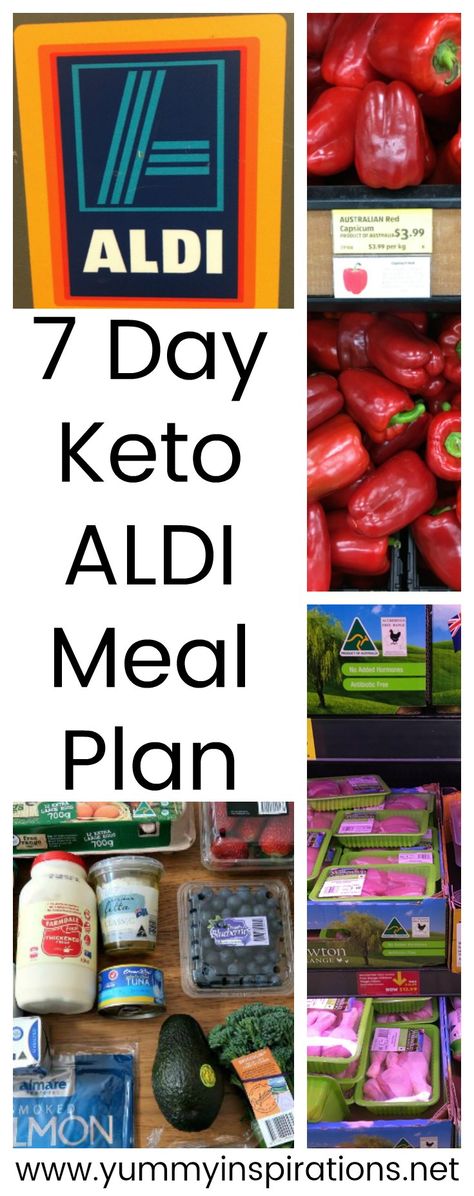 7 Day Keto ALDI Meal Plan - A week of meals and list of ideas for the Low Carb Ketogenic Diet making use of products you'll find while grocery shopping at ALDI. Keto Aldi, Shopping At Aldi, Smoothies Vegan, Aldi Meal Plan, Comidas Keto, Keto Shopping List, Low Carb Diet Plan, Low Carb Diets, Ketogenic Diet For Beginners