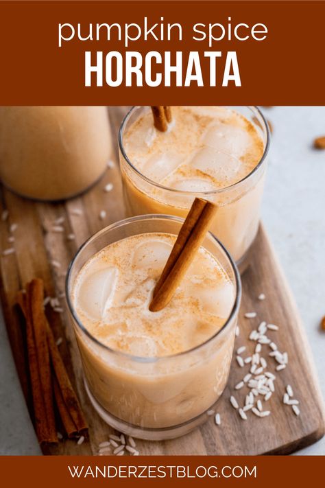 Pumpkin Spice Horchata Recipe, Horchata Recipe Mexican, Asian Drinks, Hearts Intertwined, Drinks Nonalcoholic, Horchata Recipe, Classic Pumpkin Pie, Pumpkin Spice Drinks, Season Recipes