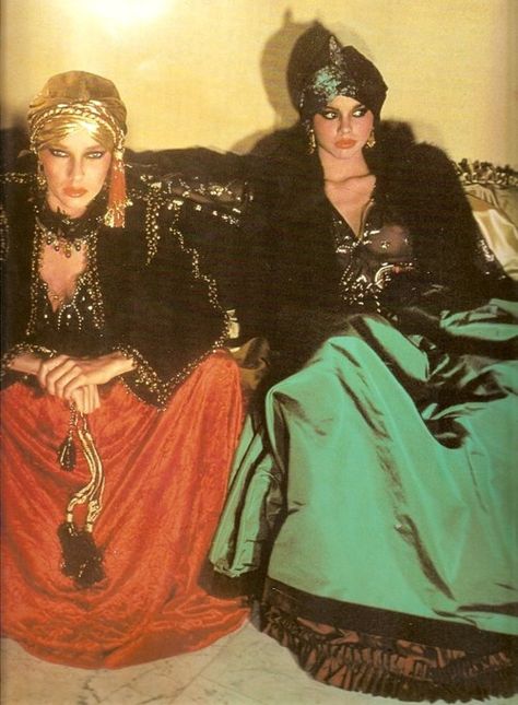 superseventies:    Middle eastern inspired fashion by Yves St Laurent. Moroccan Lifestyle, Haunted Carnival, Yves St Laurent, Yves Saint Laurent Couture, Vogue Vintage, Ysl Saint Laurent, Middle Eastern Fashion, 70s Look, St Laurent