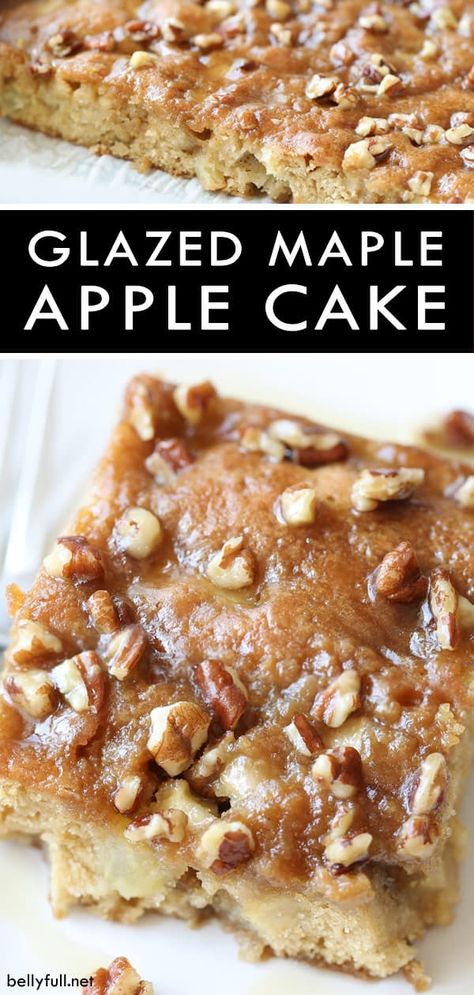 Maple Desserts, Boozy Baking, Peeps Cake, Maple Cake, Easy Apple Cake, Maple Syrup Recipes, Fresh Apple Cake, Caramel Apple Cake, Glaze For Cake