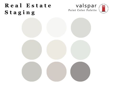 Pre-Packaged Paint Colors - Real Estate Staging - Valspar (Available at Lowe's) Take the guesswork out of paint colors with a pre-packaged interior paint palette from a professional interior designer.  With over 20 years of in-house and online interior design expertise, my color palettes have been carefully curated over time while including current paint color trends.   This listing is for a pre-packaged paint color palette showcasing 9 paint colors, light and neutral curated to create a fresh, Sherwin Williams Color Schemes, Modern Farmhouse Paint Colors, Interior Paint Palettes, Valspar Paint Colors, Coastal Paint, Beach House Colors, Behr Paint Colors, Paint Palettes, Valspar Paint