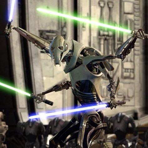 #SpotlightOfTheWeek - General Grievous: Commander of the Droid Army #StarWars General Grievous, Jedi Sith, Star Wars Light Saber, Cuadros Star Wars, Star Wars Celebration, Star Wars Artwork, Star Wars Fan Art, Star Wars Jedi, Star Wars Fandom