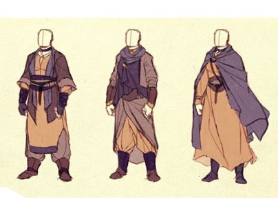 Nomadic Tribe Concept Art, Desert Dragon Concept Art, Mountain Tribe Concept Art, Desert Concept Art Character Design, Desert Tribe Concept Art, Viking Outfit Concept Art, Fantasy Robes Concept Art, Fantasy Tribe Art, Blacksmith Outfit Drawing