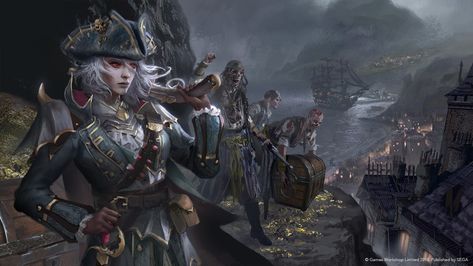 ArtStation - Total War: WARHAMMER II - Curse of the Vampire Coast DLC Event Pictures, Billy Christian Vampire Coast Art, Vampire Coast Warhammer, Vampire Counts Warhammer Art, Vampire Pirate Art, Warhammer Vampire Coast, Warhammer Fantasy Vampire, Vampire Coast, Pirate Vampire, Vampire Pirate