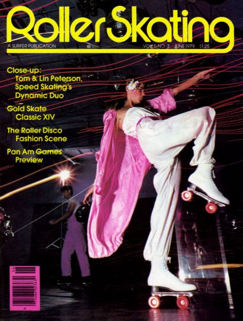 Roller Girls: Disco-Era Magazine Cover Girls on Skates - Flashbak 70s Disco Roller Skating, 70s Roller Disco, Roller Boogie, Disco Roller Skating, Roller Skating Rink, Roller Skating Outfits, Roller Skates Vintage, 70's Disco, Roller Rink