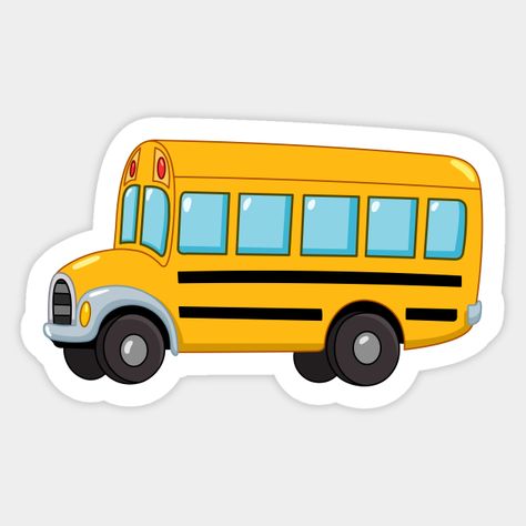 Cartoon School Bus, Bus Sticker, Burger Cartoon, Custom Hard Hats, Bus Cartoon, Custom Car Stickers, Custom Wall Stickers, Hard Hat Stickers, School Cartoon