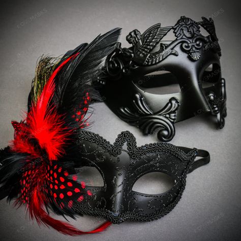 Step Into The Enchanting World Of Masquerade With Our Venetian Masquerade Couple Party Mask Set, Designed To Elevate Your Celebrations And Events To New Heights Of Elegance And Mystery. This Exquisite Set Includes Two Beautifully Crafted Masks, Each Exuding Its Own Unique Charm And Allure. With Intricate Details And A Perfect Blend Of Sophistication And Whimsy, These Masks Are Sure To Catch The Eye Of Everyone At The Masquerade Ball, Music Festival, Night Party, Or Halloween Costume Event. Desig Halloween Masquerade Costume, Maskerade Mask, Masquerade Couple, Masquerade Ball Dresses, Masquerade Ball Masks, Masquerade Ball Mask, Black Red Hair, Roman Warriors, Party Mask