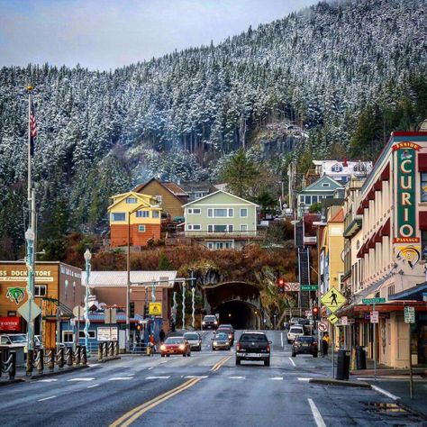 Downtown Ketchikan, Alaska Alaskan Aesthetic, Alaskan Town, Alaska Town, Alaska Ketchikan, Alaska City, Alaska Aesthetic, Alaska Living, Alaska Life, North To Alaska