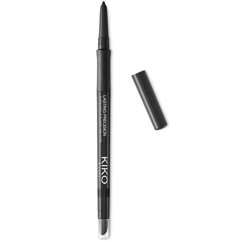 Granting a sultry smoke and instant definition in just one stroke, the KIKO Milano Lasting Precision Automatic Eyeliner and Khôl is a pigmented formula that glides onto the eyes with a creamy consistency.  Equipped with a built-in applicator to buff, blend and smudge, the eye pencil offers versatile usage, functioning as a liner or smoky shadow when diffused. Available in matte and pearl finishes, enhance the eyes with this water-resistant kohl pencil for all-day drama. Kiko Eyeliner, Nars Products, Kohl Eyeliner, Grande Cosmetics, Creamy Concealer, Fancy Makeup, Kiko Milano, First Aid Beauty, Makeup Items