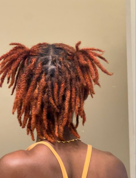 Ginger Starter Locs, 4c Starter Locs, Starter Locs 4c Hair, Locs 4c, Ginger Dreads, 4c Locs, Pretty Locs, Flips Hair, Loc Ideas