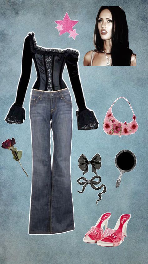 Goth glam y2k Megan fox inspired Jennifers Body Outfit Inspiration, Jennifer's Body Inspired Outfits, Jennifer Body Outfits, Jennifer Check Outfits, Goth Baddie Outfits, Glam Y2k, Megan Fox Outfits, Goth Baddie, Jennifer Check