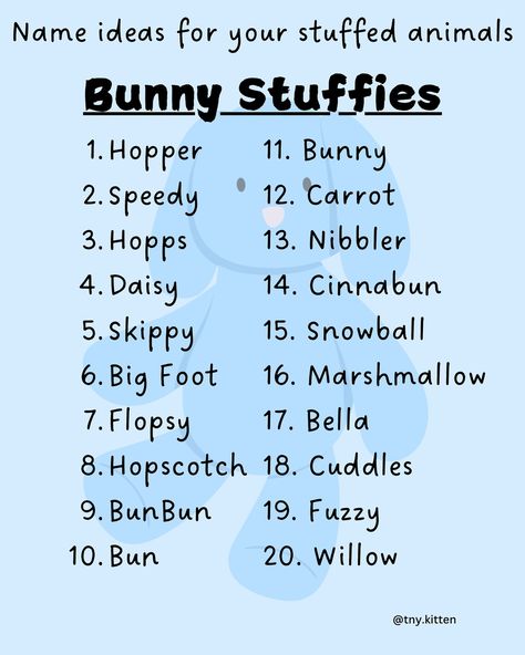 Heres a bunch of name suggestions for your stuffies!!!🥰 Cute Plushie Names, Plushie Name Ideas, Cute Names For Plushies, Stuffie Names, Plushie Names, Lil Space, Things Quotes, Writing Inspiration Tips, Animal Names