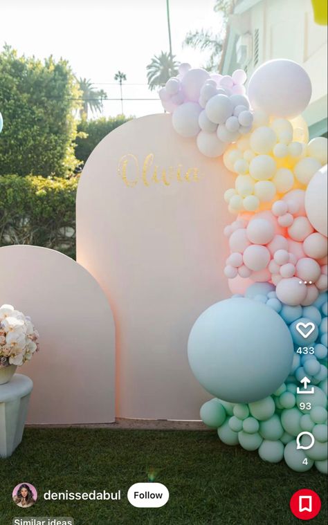 Pastel Rainbow Birthday Party Backdrop, Pastel 18th Birthday Theme, Pastel 21st Birthday Decorations, Pastels Birthday Party, Rainbow Themed Birthday Party Backdrops, Pastel Themed Birthday Party Decorations, Rainbow Gender Reveal Party, Pastel Rainbow Baby Shower Ideas, Pastel Baby Shower Decorations