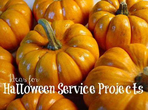 Ideas for Halloween Service Projects Low Carb Pumpkin Cheesecake, Halloween Knitting Patterns, Service Projects For Kids, Community Service Ideas, Mutual Activities, Halloween Knitting, Pumpkin Face Mask, Community Service Projects, Ideas For Halloween