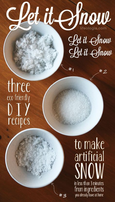 how to make artificial snow : 3 quick & easy eco-friendly ‘recipes’ | Pure Ella Make Fake Snow, Snow Globe For Kids, Waterless Snow Globe, Snow Recipe, Jul Diy, Kids Globe, Hantverk Diy, Artificial Snow, Fake Snow