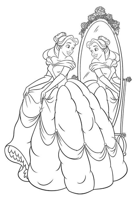 Disney Colouring, Disney Colouring Pages, Belle Coloring Pages, Disney Princess Coloring Pages, Disney Belle, Catty Noir, Princess Coloring Pages, Disney Colors, Princess Coloring