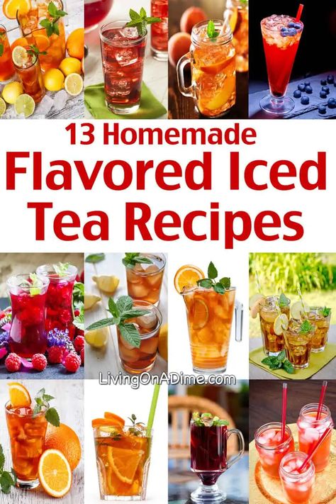 Refresher Recipes, Raspberry Ice Tea Recipe, Flavored Iced Tea, Homemade Teas, Flavored Tea Recipes, Flavored Iced Tea Recipes, Peach Tea Recipe, Iced Tea Recipes Homemade, Raspberry Iced Tea