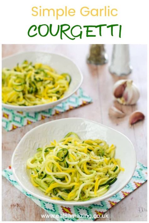 Spiralised Courgettes, Courgetti Recipe, How To Stir Fry, Garlic Stir Fry, Courgette Recipes, Uni Meals, Food Vibes, Yummy Veggies, Keto Sides