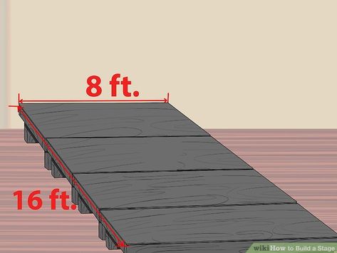 How to Build a Stage: 14 Steps (with Pictures) - wikiHow Bühnen Design, Portable Stage, Outdoor Stage, Set Design Theatre, Community Theater, Church Stage, Theatre Design, Basic Tools, Stage Set