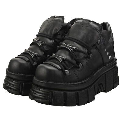 New Rock M106n-s52 Unisex Black Platform Shoes - 6 US | eBay Chunky Alt Shoes, Gothic Platform Shoes, New Rock Shoes Aesthetic, Black Shoes Png, Cool Shoe Laces, New Rock Shoes Outfit, New Rock Outfit, Platformed Shoes, Platform Shoes Aesthetic