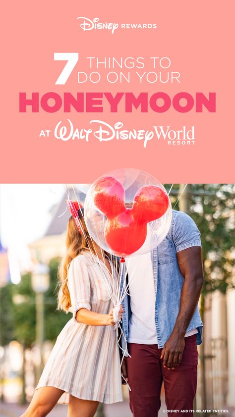 Here's to your happily ever after! Bring your fairy-tale dreams to life with a Walt Disney World® Resort honeymoon. We've got seven reasons why there’s no better place to celebrate than the Most Magical Place on Earth. Disney Cruise Honeymoon, Disney World Honeymoon Outfits, Disney Honeymoon Ideas, Disney Honeymoon Outfits, Honeymoon Disney, Disneyland Honeymoon, Disney Visa Card, Disney World Honeymoon, Realistic Wedding