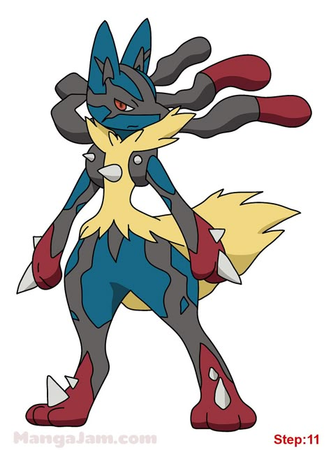 Lucario Drawing, Ash Pokemon Team, Lucario And Riolu, Mega Lucario, Lucario Pokemon, Ash Pokemon, Pokemon Team, Pokemon Pokedex, Pokemon Drawings