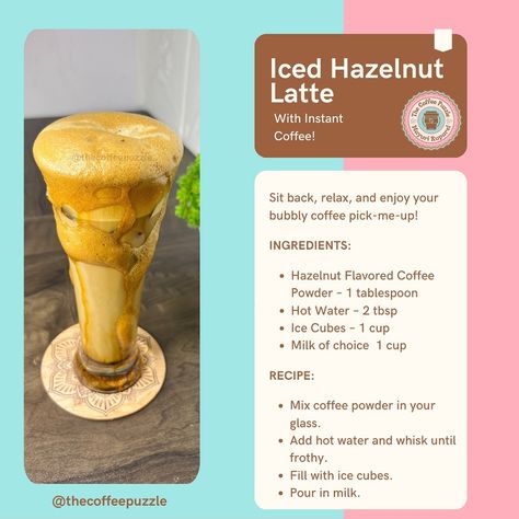 ✨ Sip on something smooth and nutty! 🤎 ☕️This Hazelnut Iced Coffee is your perfect pick-me-up. 🧊☕ Quick, easy, and oh-so-refreshing—what’s your favorite coffee flavor? 😍 . . . . . . . . . . . . . . . . . . #CoffeeLovers #HazelnutHeaven #IcedCoffee #CoffeeTime #HazelnutCoffee #EasyRecipes #CoffeeVibes #CaffeineFix #InstaCoffee #CoffeeAddict #SummerSips #CoffeeRecipe #DrinkOfTheDay #BeverageGoals #CoffeeGram [​​iced coffee, hazelnut coffee, easy coffee recipe, cold coffee, coffee at home, co... Hazelnut Iced Coffee, Hazelnut Coffee Recipe, Easy Coffee Recipes, Hazelnut Coffee, Coffee At Home, Easy Coffee, Coffee Recipe, Coffee Powder, Cold Coffee