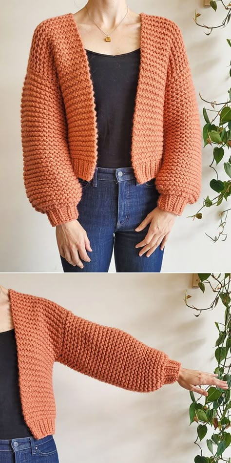 Knitting Cardigan Tutorial, Easy Knit Sweaters For Beginners, Chunky Knit Sweater Pattern Free, Chunky Cardigan Pattern, Cloud Cardigan, Chunky Knit Sweater Pattern, Easy Sweater Knitting Patterns, Free Knitting Patterns For Women, Easy Knitting Patterns Free