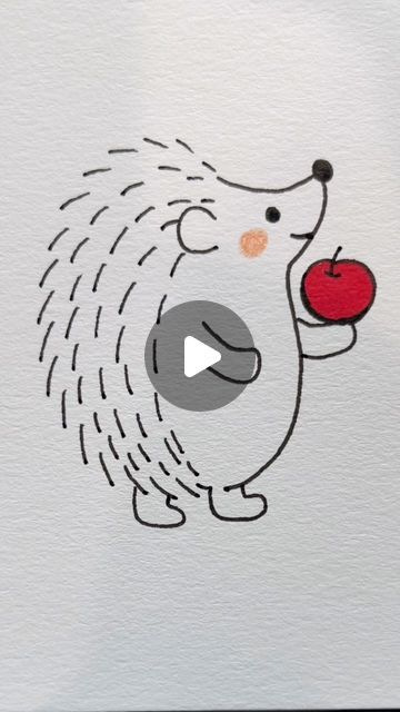 Anahita karbasi on Instagram: "Cute and easy hedgehog drawings 🦔 🥰

#easydrawing #easydraw #easydrawings #howtodraw #drawwithme #draw #drawing #drawings #painting #paint #paintings #easypainting #easypaint #easypaintings #paintwithme #howtopaint #speeddrawling #drawingskills #anime #art #artist #cute #cutedrawing #love #satisfying #satisfy #asmr  #satisfyingdrawing #reels #hedgehog" How To Draw A Hedgehog Easy, How To Draw A Hedgehog, Easy Hedgehog Drawing, Drawing Of Hedgehog, Hedgehog Drawings, Hedgehog Doodle, Watercolor Painting Easy, Painting Cards, Hedgehog Drawing