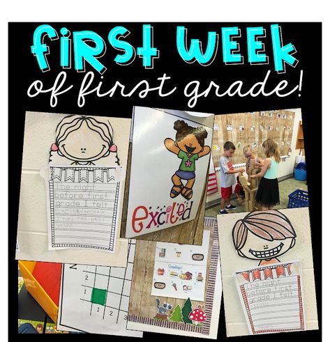 First Day In First Grade, First Week Of First Grade, First Day First Grade, Welcome To First Grade, Kindergarten First Week, 1st Grade Books, First Week Activities, Teaching Boys, First Day Activities